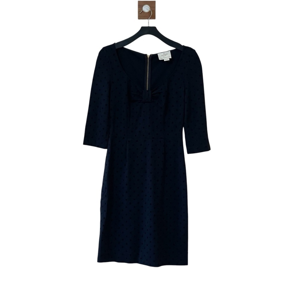 Kate Spadeโ Velvet Polka Dot Bow Cocktail Dress